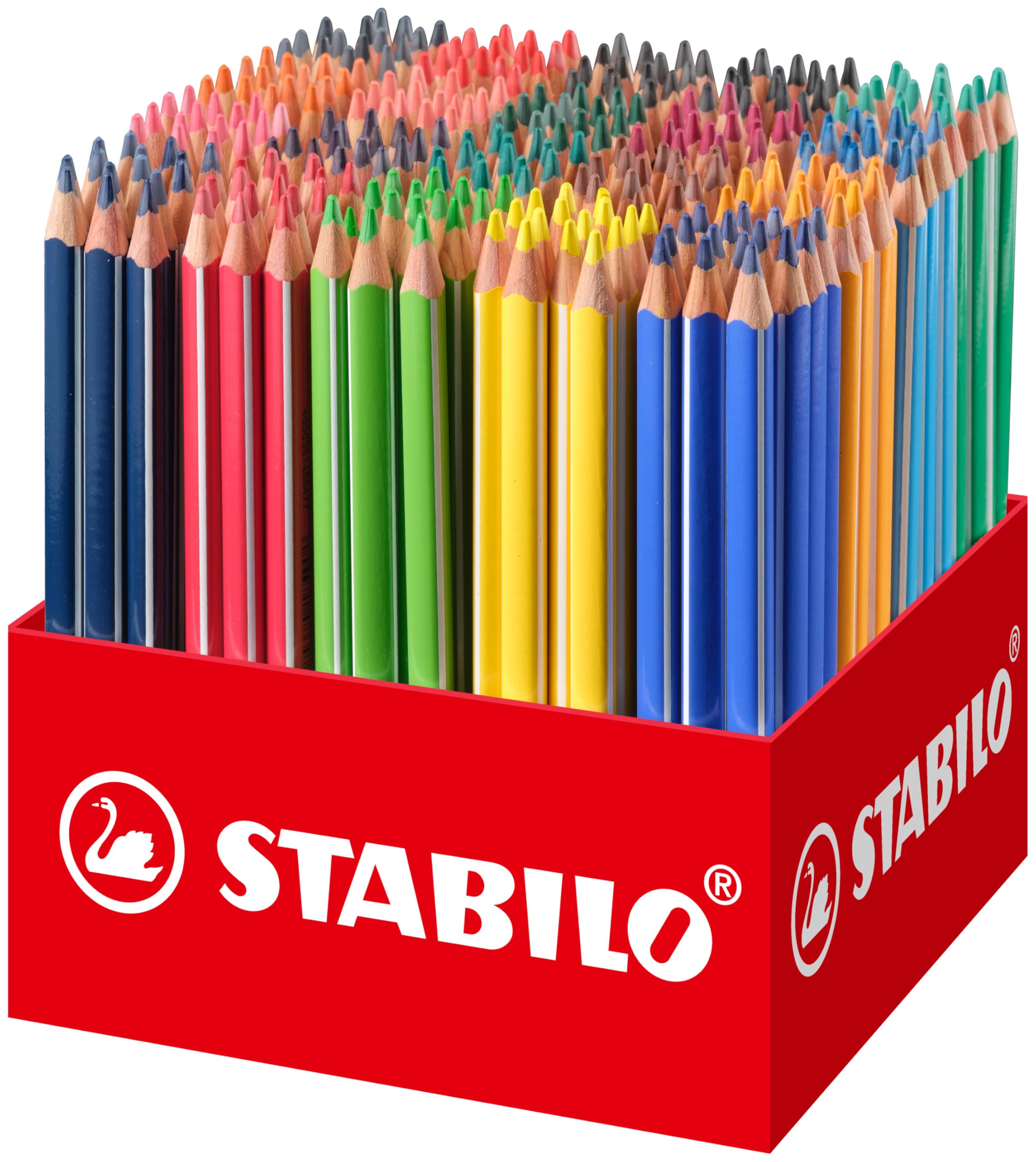 STABILO Trio thick - Triangular Colouring Pencil - Classpack of 300 - with 20 Assorted Colours