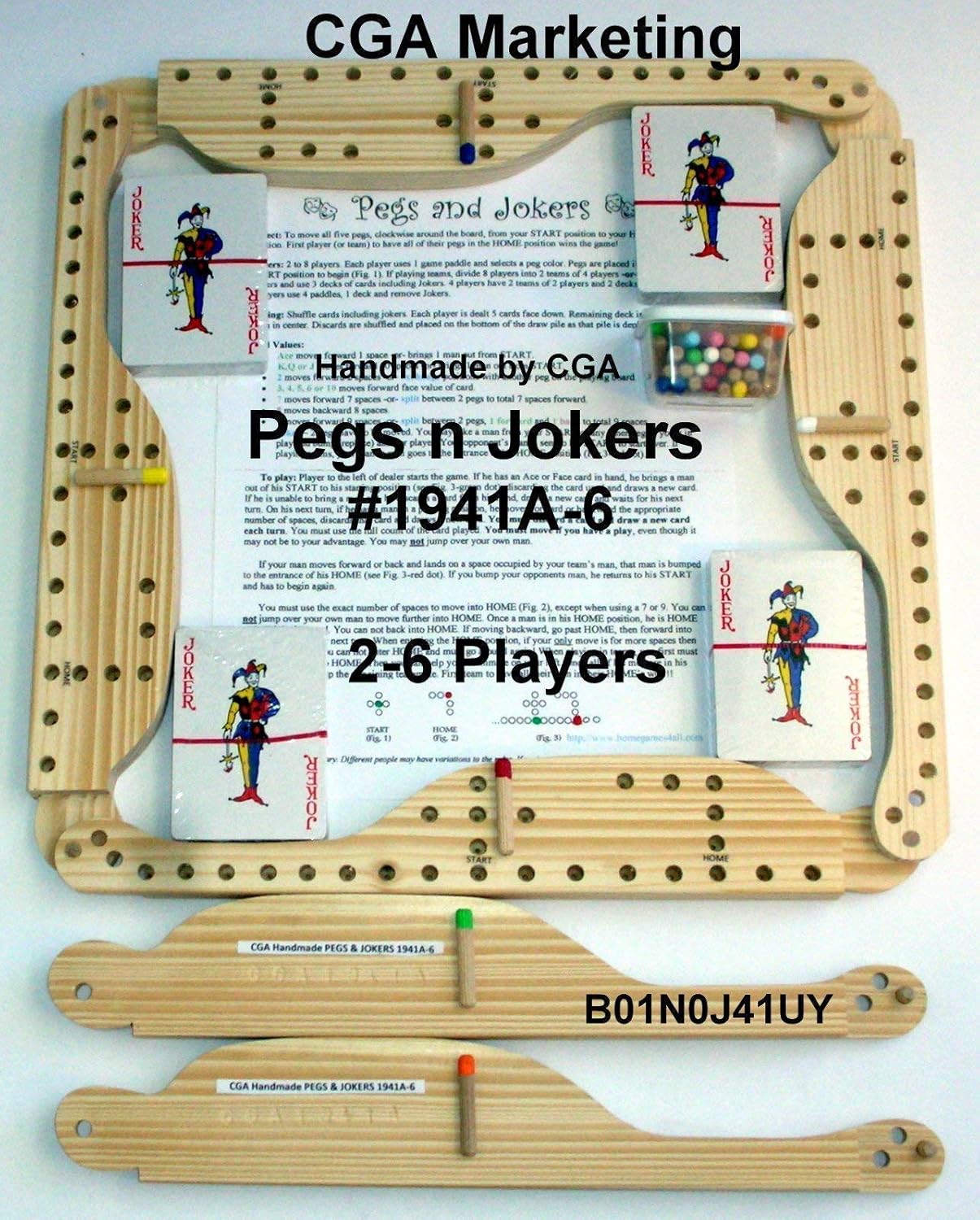 Home Entertainment Pegs n Jokers 6 Player by CGA 1941A6