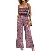 Buauty Women's Overalls Jumpsuits for Women 2026 Sleeveless One Piece Rompers Casual Loose High Waist Wide Leg with Pockets