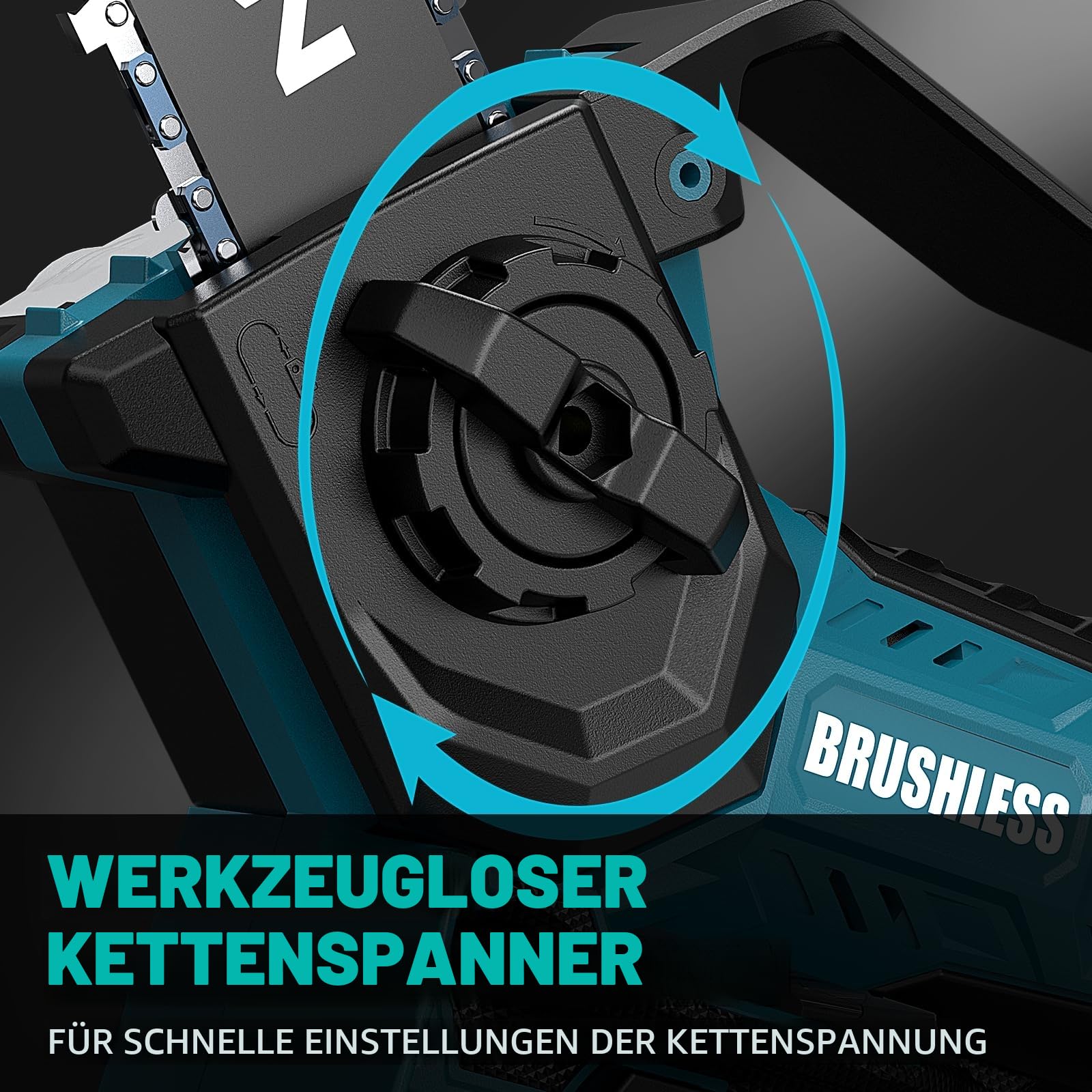 8-Zoll Kettensäge für Makita 18V Akku, automatischer Öler, bürstenlose 6-Zoll und 8-Zoll Akku Baumsäge, batteriebetriebene Mini-Kettensäge zum Holzschneiden und Baumbeschneiden (nur Werkzeug) 6