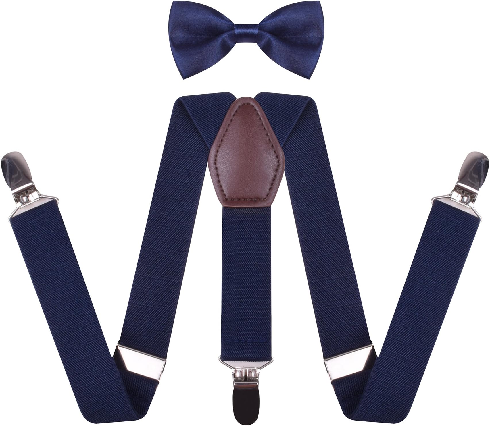 WDSKY Toddler Boys' Men's Bow Tie and Suspenders Set Y Back Adjustable