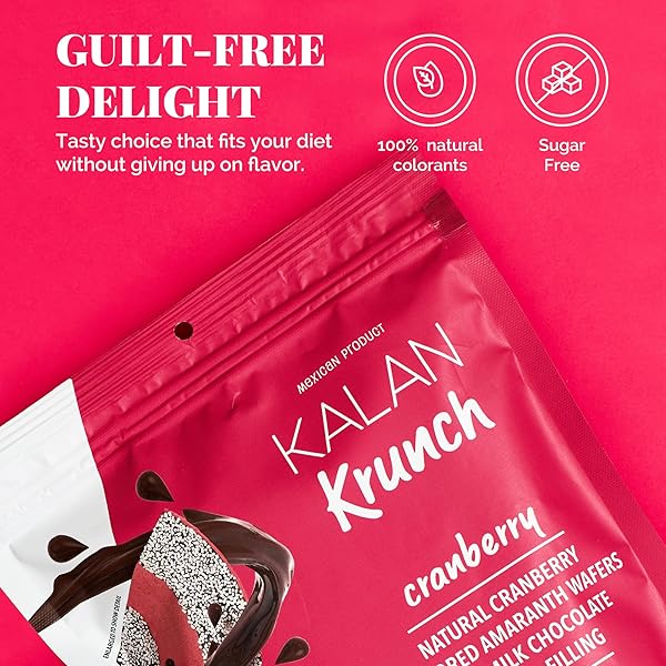KALAN KRUNCH CRANBERRY NATURAL FLAVORED AMARANTH WAFERS, PACK OF 1, 3.88 OZ