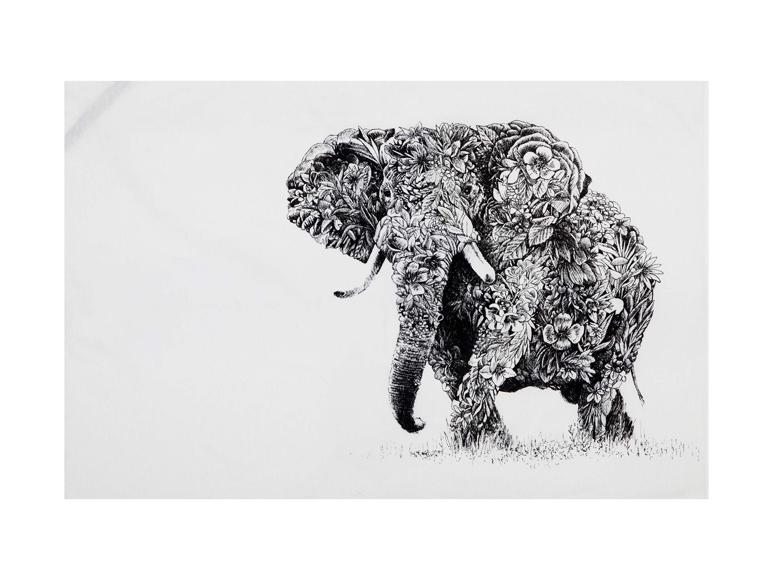 Maxwell & Williams Tea Towel with African Elephant Design, 100% Indian Cotton, 50 x 70 cm โ image 1