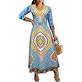 African Long Dresses for Women Elegant Church Dresses Print Maxi Dress High Waist Cocktail Bohemian Vintage Party Outfits