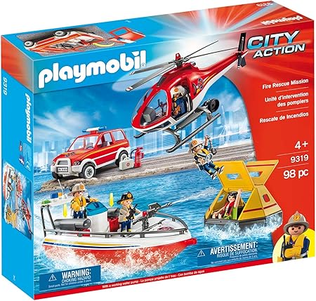 playmobile bateau pompier