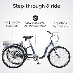 Schwinn Meridian Adult Tricycle Bike, Mens and