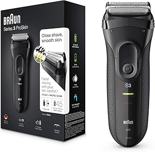 Braun Series 3 ProSkin 3020s Elektrorasierer, wiederaufladbarer Rasierer Herren, schwarz