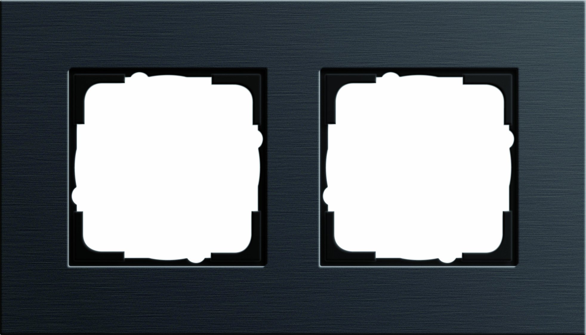 GIRA 0212126 Cover Frame, 2 Gang Esprit Aluminium black
