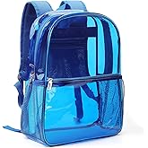 Neurora Clear Backpack Heavy Duty TPU Transparent Backpack for Sports,Work,Security Travel.