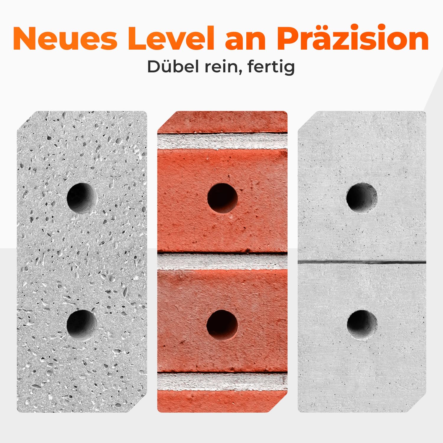 BAUBECK SDS Plus Bohrer Set für Beton [7tlg - Ø6-14 & 210mm lang] 4 Schneiden - Langlebige Betonbohrer aus 40CR Stahl für Präzise Ergebnisse - Bohrer Set Beton Schlagbohrer SDS Bohrer Stein 7