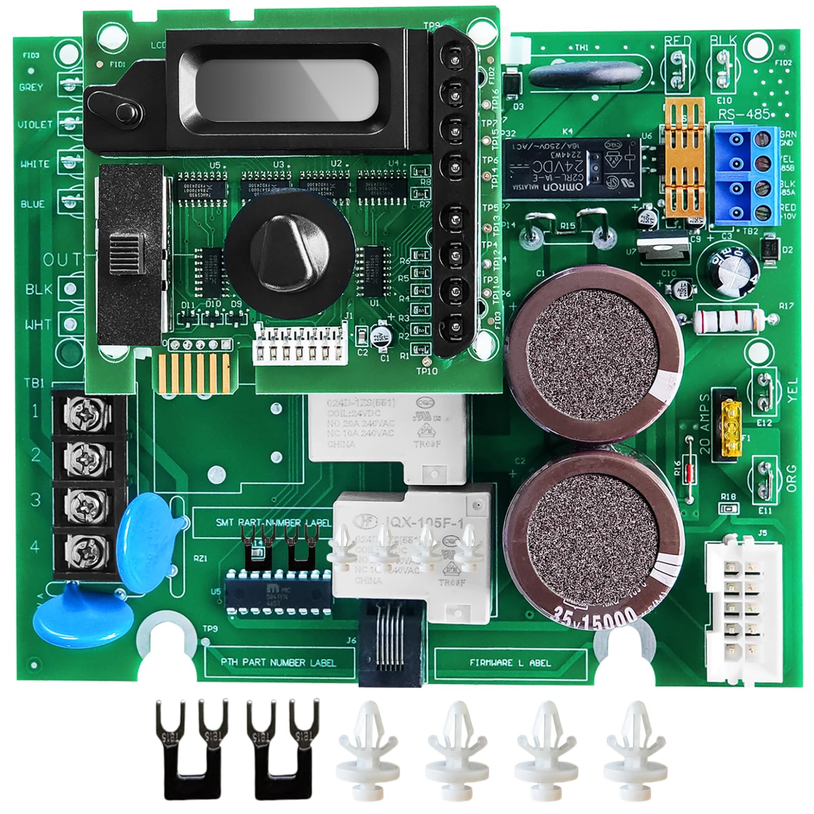 Photo 1 of 2026 GLX-PCB-RITE Control Board & GLX-PCB-DSP Display Board Set – Compatible with Hayward/Goldline Aqua Rite Saltwater Systems – Complete Pool Chlorinator Replacement Kit - Green