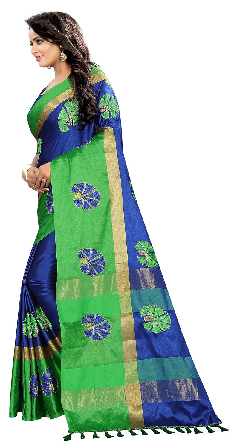 shreeji designer cotton silk saree 0