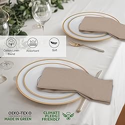 Ruvanti Linen Napkins Set of 12, 18x18 Cloth