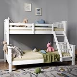 Blisswood Triple Bunk Bed - 4ft6 Double & 3ft Single Pine Frame White view 5