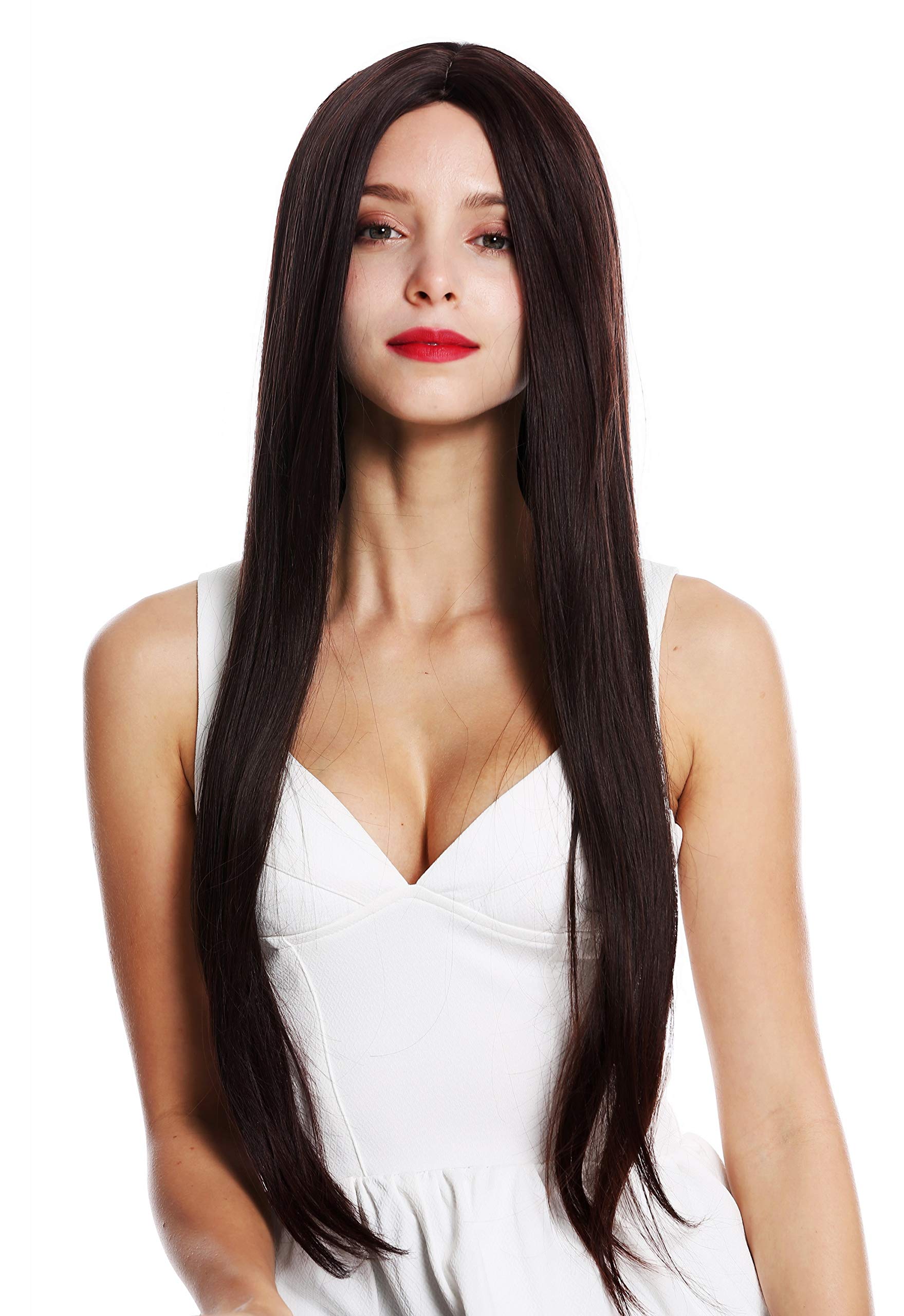 WIG ME UP - 953+5C261-4T33 women's quality wig very long sleek middle parting mahogany brown mix