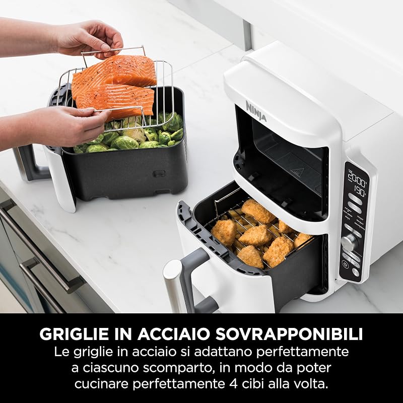 Double Stack XL, Friggitrice ad Aria Verticale, 9,5L, Bianco