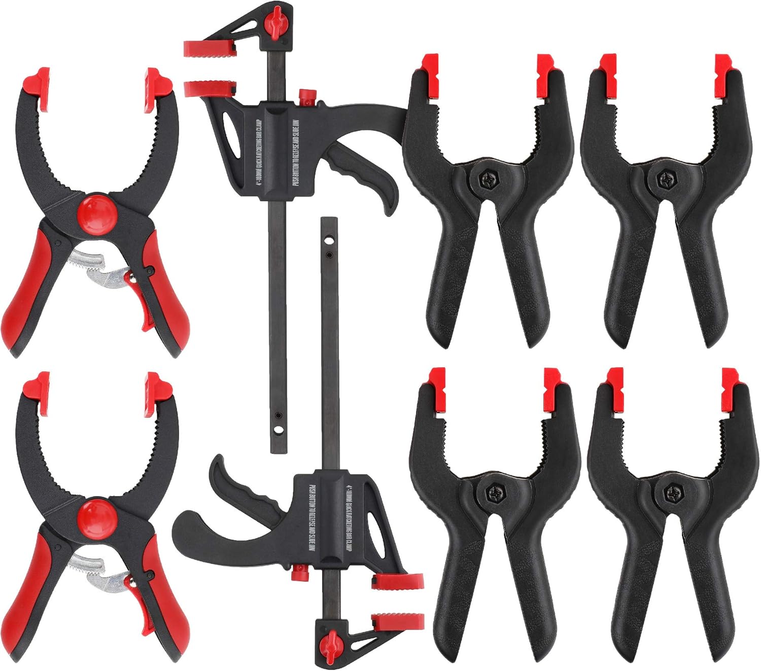 HiSpec Mini Spring, Ratchet & Bar Spreader Clamp Set. Securely Hold Work Pieces, Materials