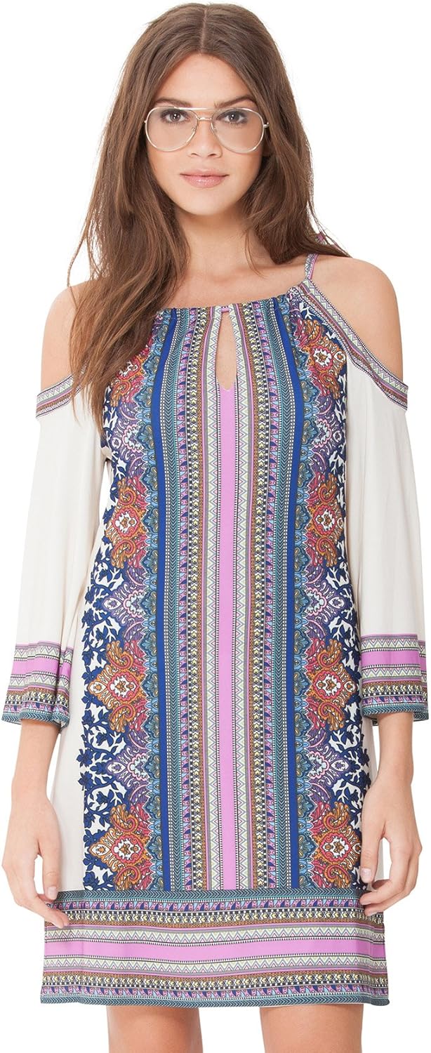 cold shoulder jersey dress