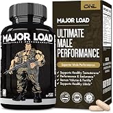 ONL Major Load Testosterone Booster for Men &amp; Semen Volume Booster, 60 Ct | Supports Fertility, Libido, Male Enhancing, Stamina &amp; Strength - Horny Goat Weed, Maca, L-Arginine - Non-GMO, Made in USA