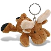 Puzzled Plush Moose Stuffed Animal Keychain Accessories for Purse-4 Inches | novelty keychain accessories for purse, charm backpack keychain for women, cute gifts, animal purse decor, cute bag charm