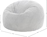 icon Kingston Cord Bean Bag Set of 2 Stone Beige Large 85cm view 8