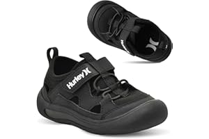 Hurley Kid's Toddlers Water Shoes, Extra Strength Outsole Water Shoes for Boys and Girls, Lightweight Closed Toe Sandals, Beach Shoes with Adjustable Upper-for Outdoors, Water Play and Pool Dylan
