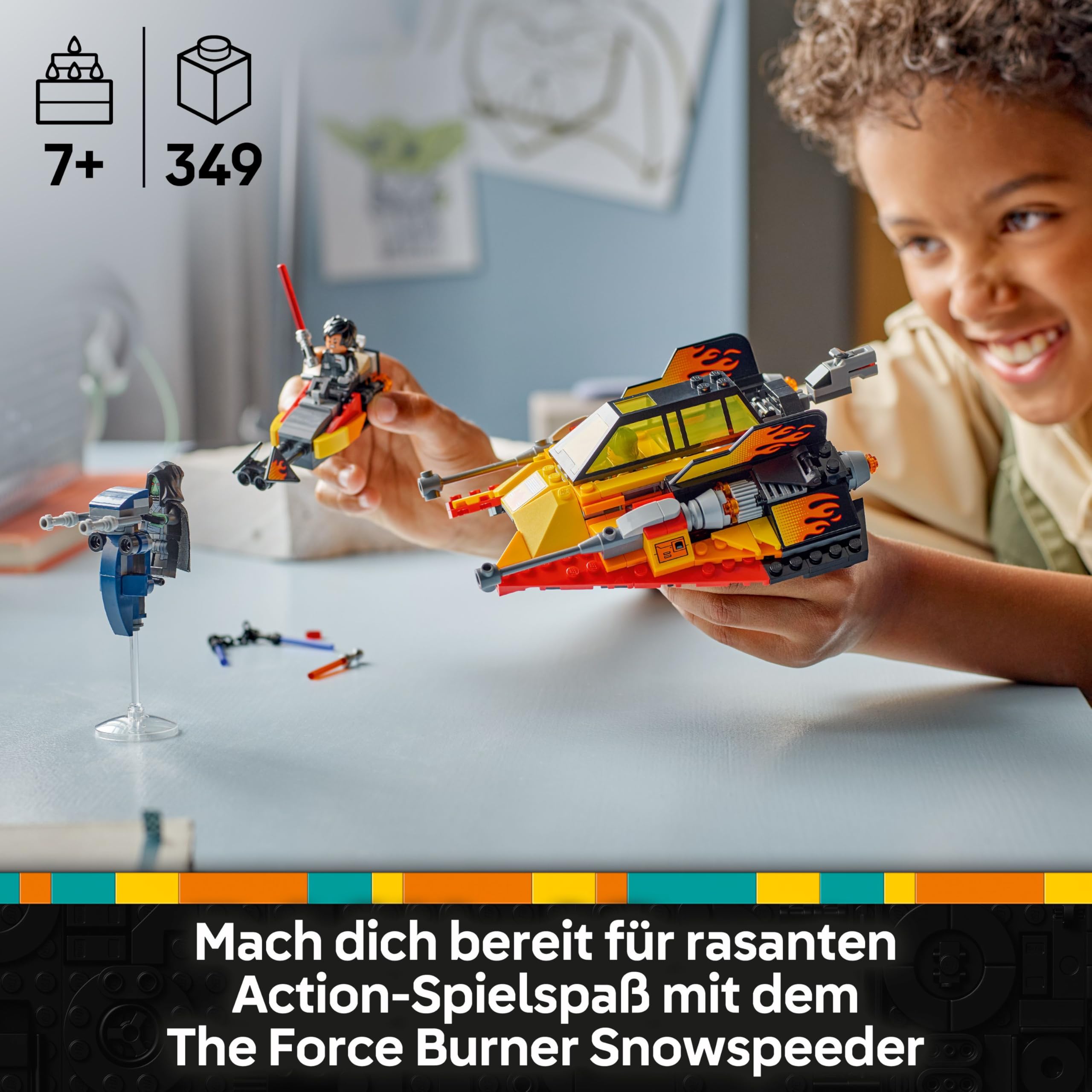 LEGO Star Wars The Force Burner Snowspeeder – Spielzeug zum Bauen und Sammeln mit 3 Minifiguren mit Lichtschwertern & Speederbike - Geschenk für Jungen ab 7 Jahren & Rebuild The Galaxy Fans - 75414 2