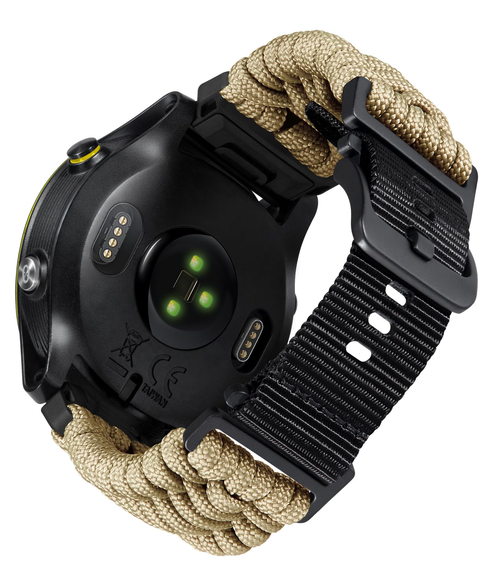 BINLUN Compatible With Garmin Watch Strap 20mm 22mm 26mm, Heavy-Duty Braided 550 Paracord Nylon Sport Replacement Bands Design for Quickfit Fenix/Fit for Forerunner/for Instinct/for Quatix/for MARQ