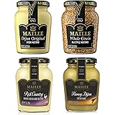 Maille Mustard Variety Pack 7 Oz, 4 Count | For sandwiches, marinades, vinaigrettes and recipes; 4 count, 7 oz.