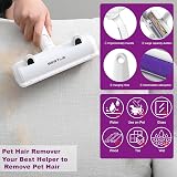 Sebtle Pet Hair Remover Roller Reusable Lint Brush for Dogs Cats White view 5