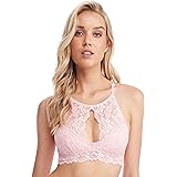 Dobreva Women S Lace Bralette Padded Underwire Bra High Neck Bustier Crop Top At Amazon Women S Clothing Store