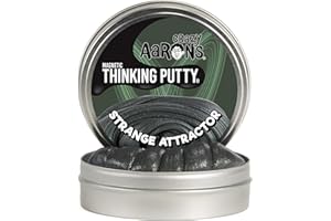 Crazy Aaron's Thinking Putty 4" Tin - Strange Attractor - Magnetic Putty with Memory Effect, Soft Texture - Never Dries Out