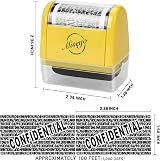 Miseyo Identity Theft Protection Roller Stamp Set Yellow 6 Refills Included view 2