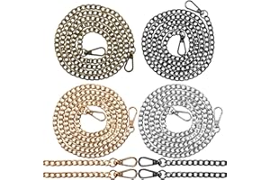 COOBBAR Purse Chain Replacement,6 Pack Wallet Chain Shoulder Bag Chain Handbag Chains DIY Shoulder Cross Body Bag Chain for DIY Metal Shoulder Cross Body Bag Hand Bag Purse Bag Shoulder (47 Inch/pcs)