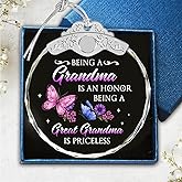 GIFTELIX Glass Ornament - Great Grandmother Gift - Being a Grandma is an Honor Being a Great Grandma is Priceless - Grandmother Gifts from Grandson Granddaughter - Sentimental Keepsake - Xmas Decor