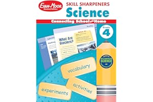 Evan-Moor Skill Sharpeners Science Workbook, Grade 4, Physical, Life, and Earth Science, Activities, Human Body, Glaciers, Earthquakes, Volcanos, Erosion, Digital, Water, and Sound Waves, Homeschool