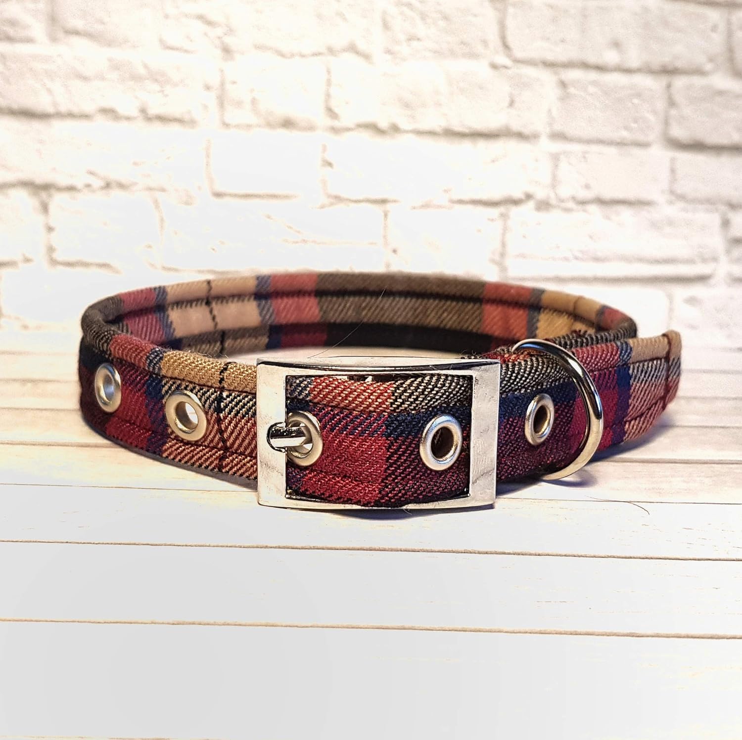Wine Tartan Dog Collar Amazon.co.uk Handmade