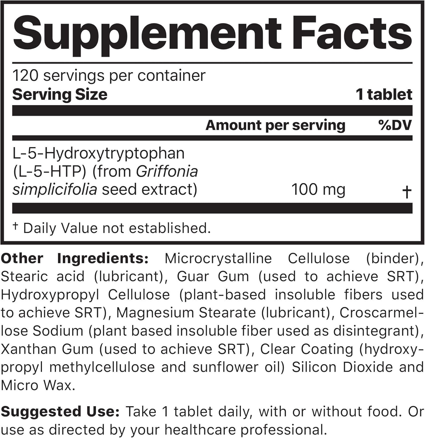 Jigsaw Health - 5-HTP Slow Release - Helps Improve Mood, Emotional Balance, and Sleep Quality utilizing only The purest Form of 5-HTP - 100mg Capsules - 120 Count: Health & Personal Care