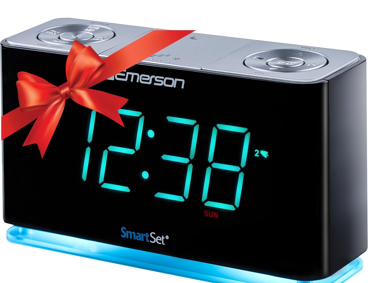 Amazon.com: Emerson SmartSet Alarm Clock Radio with Bluetooth Speaker,  Charging Station/