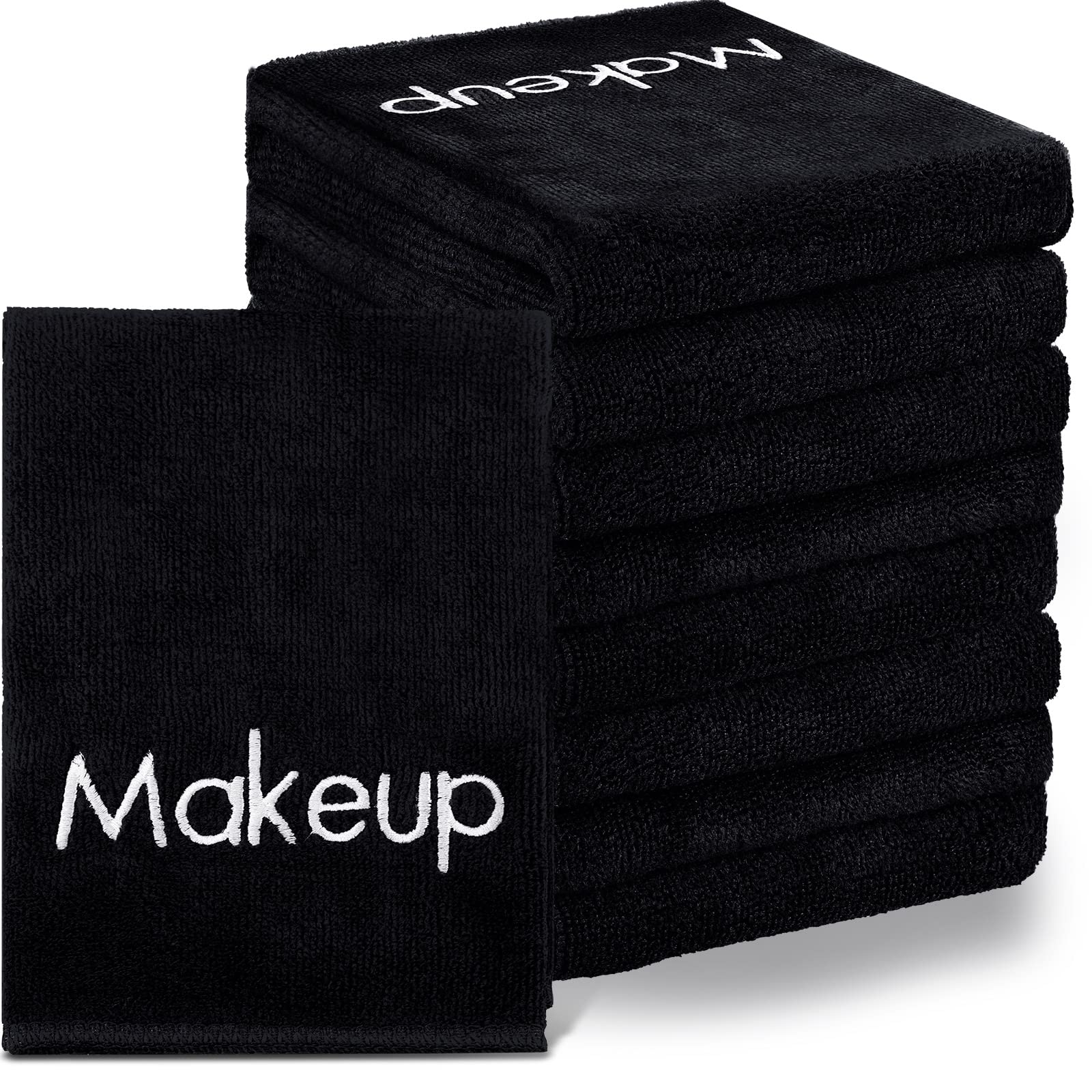 Photo 1 of Shimeyao 20 Pack Makeup Towels Black Makeup Washcloths for Face Microfiber Remover Cloth 13x13 Inch Quick Dry Face Towels for Cleansing Hand