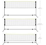 SONGMICS 4M Badminton Net Volleyball Net Adjustable Height Portable SYQ400B02 view 5