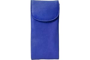 ili New York Double Flap Leather Eyeglass Case, Soft Multi-Functional 2-in-1 Sunglasses and Eyeglasses Case for Men and Women