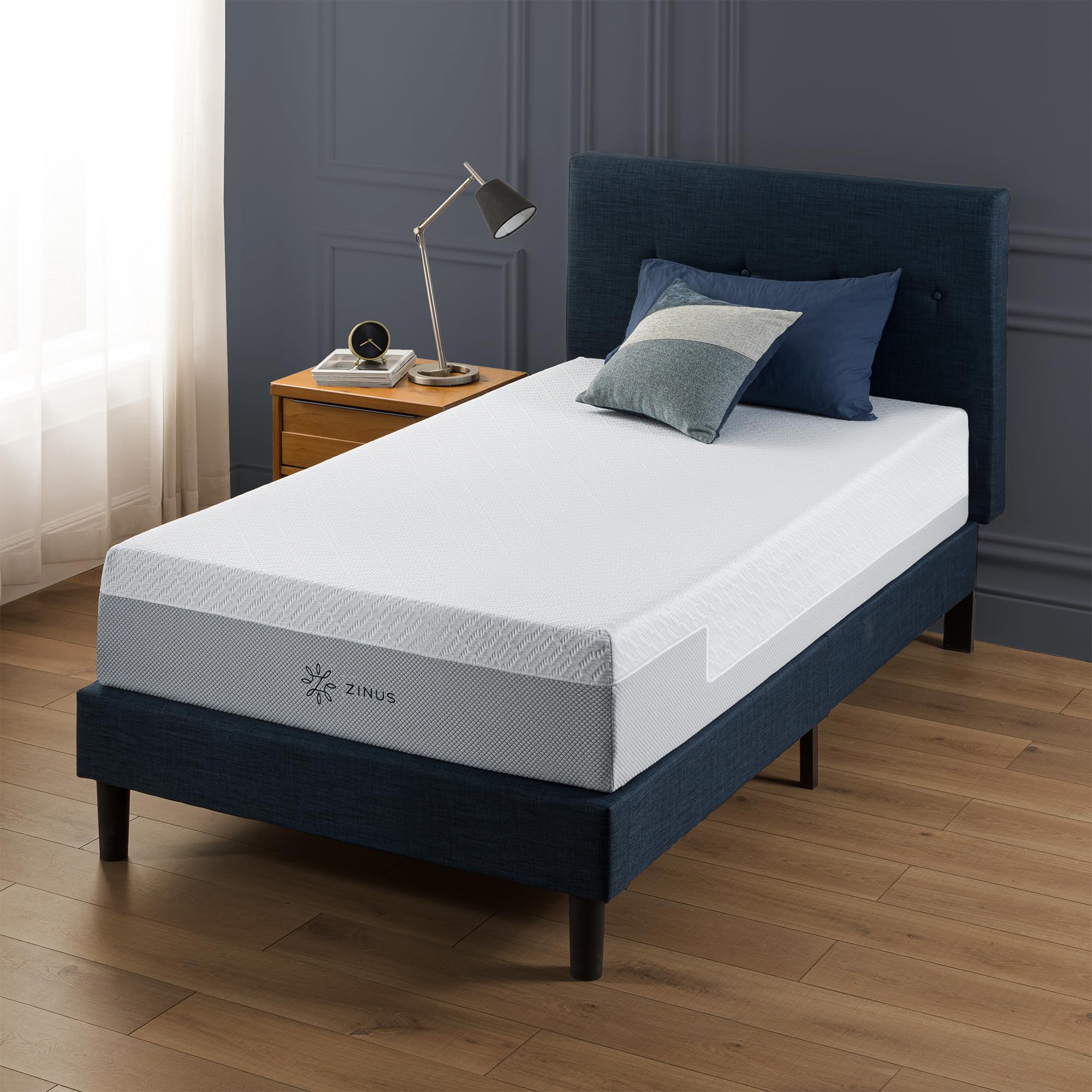 Zinus 12 Inch Twin Quadcool Memory Foam Mattress, Medium Feel