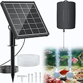 POPOSOAP Solar Pond Aerator with Battery Backup, 3W Solar Air Pump for Pond 24/7 Oxygenation, 3 Working Modes &amp; Low Noise for Small Ponds Fish Tanks Hydroponics P9135