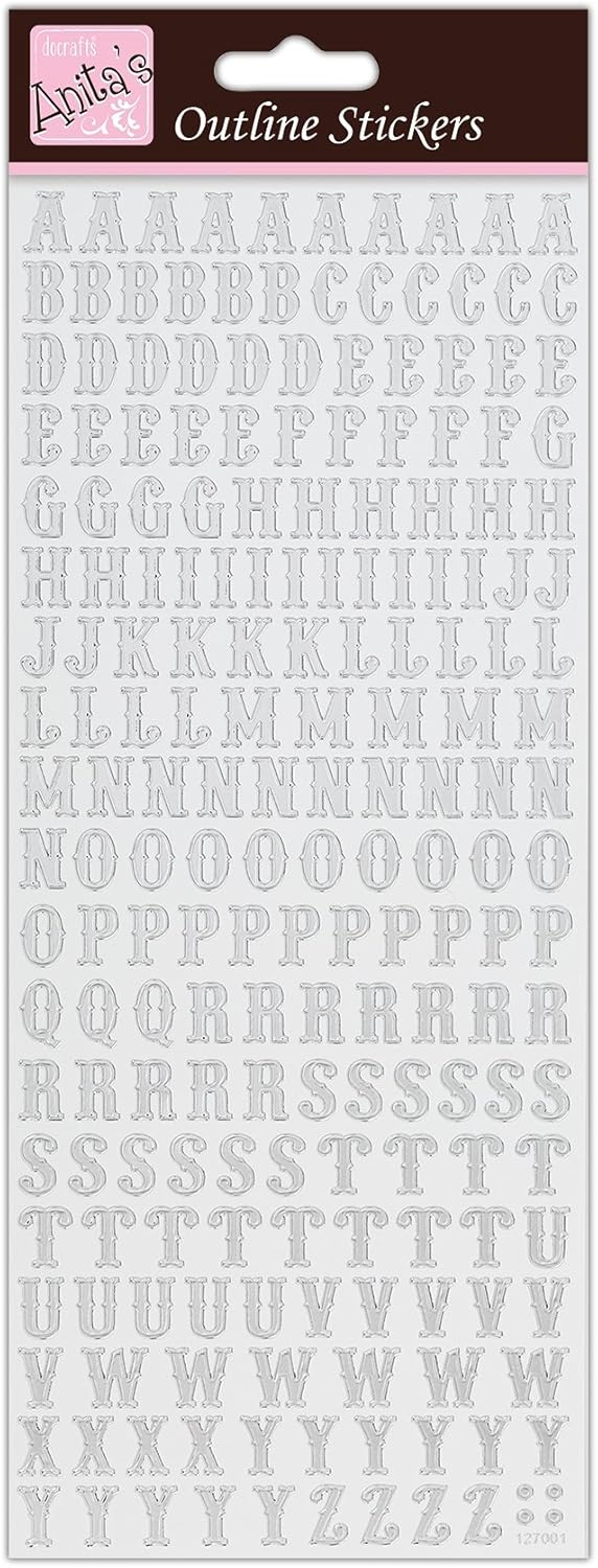 Autocollants Contour Alphabet Or Rose Sur Blanc Autocollants Loisirs Creatifs Napravi Rs