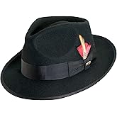 Scala Classico Men's Wool Felt Snap Brim Fedora