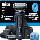 Braun Series 6 Electric Shaver for Men, Wet & Dry Foil Razor, 4-in-1 SmartCare Clean & Charge Center, Precision Trimmer Attac