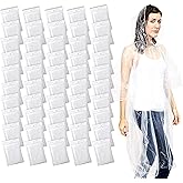 Juvale Disposable Rain Ponchos for Adults, Waterproof Hooded Emergency Ponchos, One Size, Bulk for Travel & Festivals