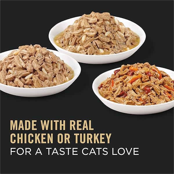 PURINA PRO PLAN GRAVY, HIGH PROTEIN WET CAT FOOD VARIETY PACK, COMPLETE ESSENTIALS CHICKEN AND TURKEY FAVORITES – (PACK OF 24) 3 OZ. CANS