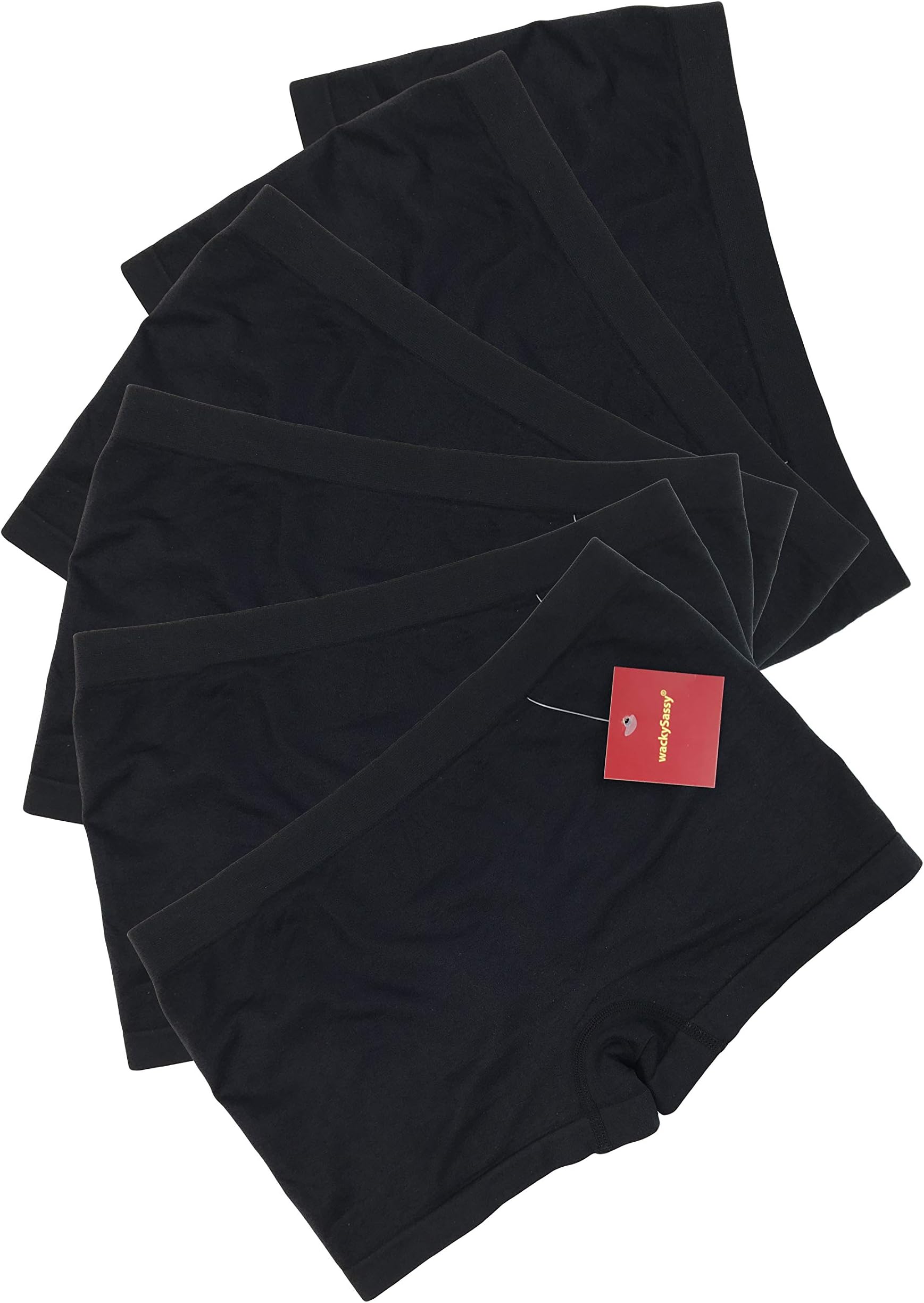 WackySassy Stretchy Sassy Boyshorts Panties for Women in Multi-Packs